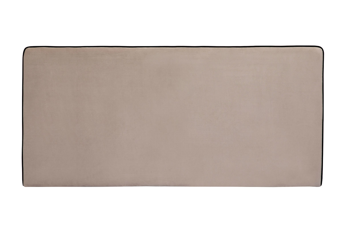 Tte de lit  suspendre en tissu velours taupe L160 cm LILY