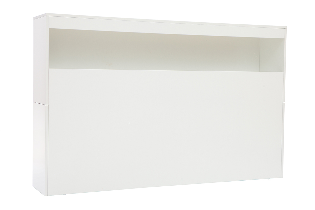 T�te de lit avec rangements blanche 160 cm HYPNOS