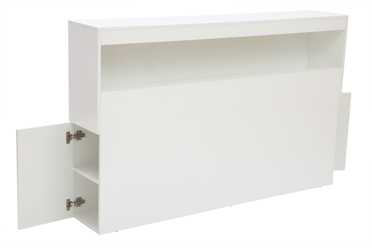 T�te de lit avec rangements blanche 160 cm HYPNOS