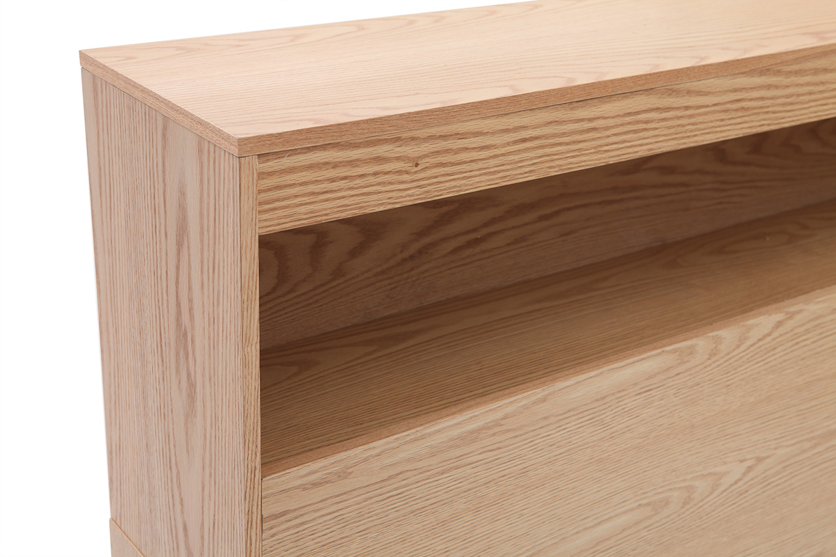 T�te de lit avec rangements bois clair 160 cm HYPNOS