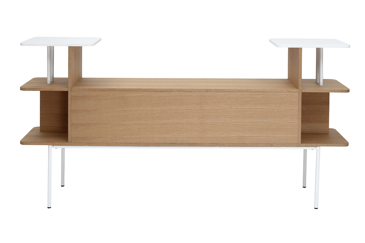 T�te de lit - Bureau bois et blanc AMANDA