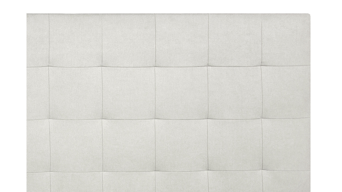 Tête de lit capitonnée en tissu beige clair naturel L180 cm HALCIONA