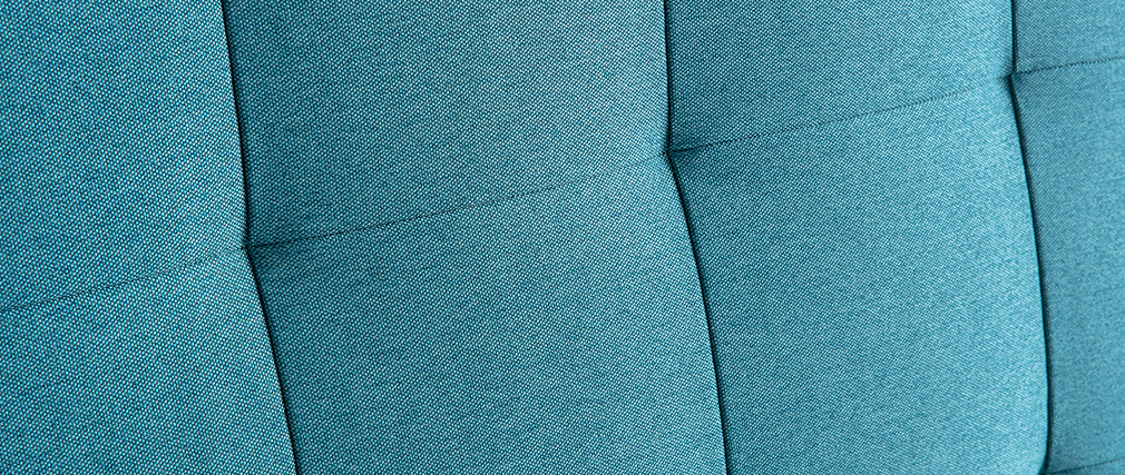 Tête de lit capitonnée en tissu bleu canard 140 cm HALCIONA