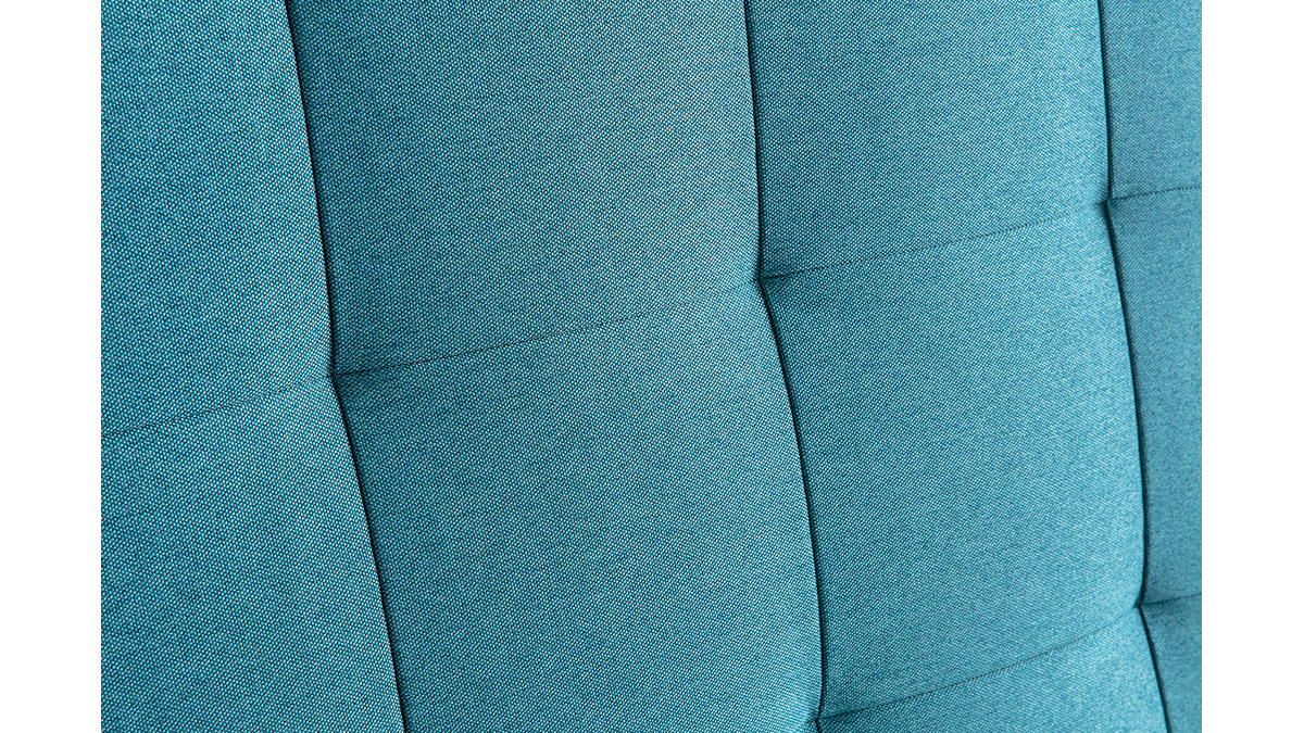 Tête de lit capitonnée en tissu bleu canard L140 cm HALCIONA