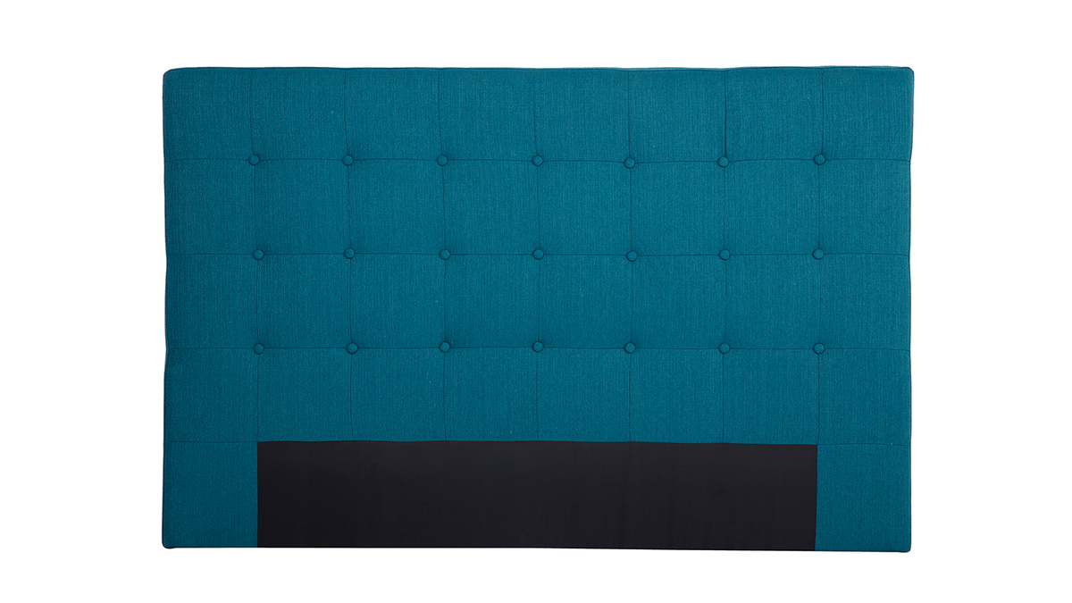 Tête de lit capitonnée en tissu bleu canard L170 cm LUTECE
