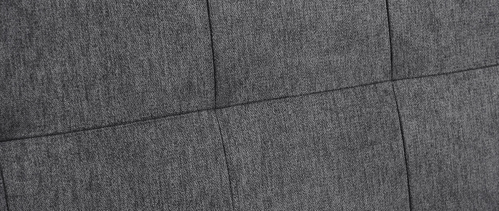 Tête de lit capitonnée en tissu gris anthracite 180 cm HALCIONA
