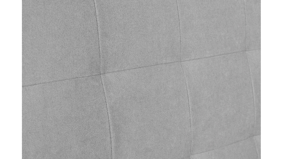 Tête de lit capitonnée en tissu gris L180 cm HALCIONA
