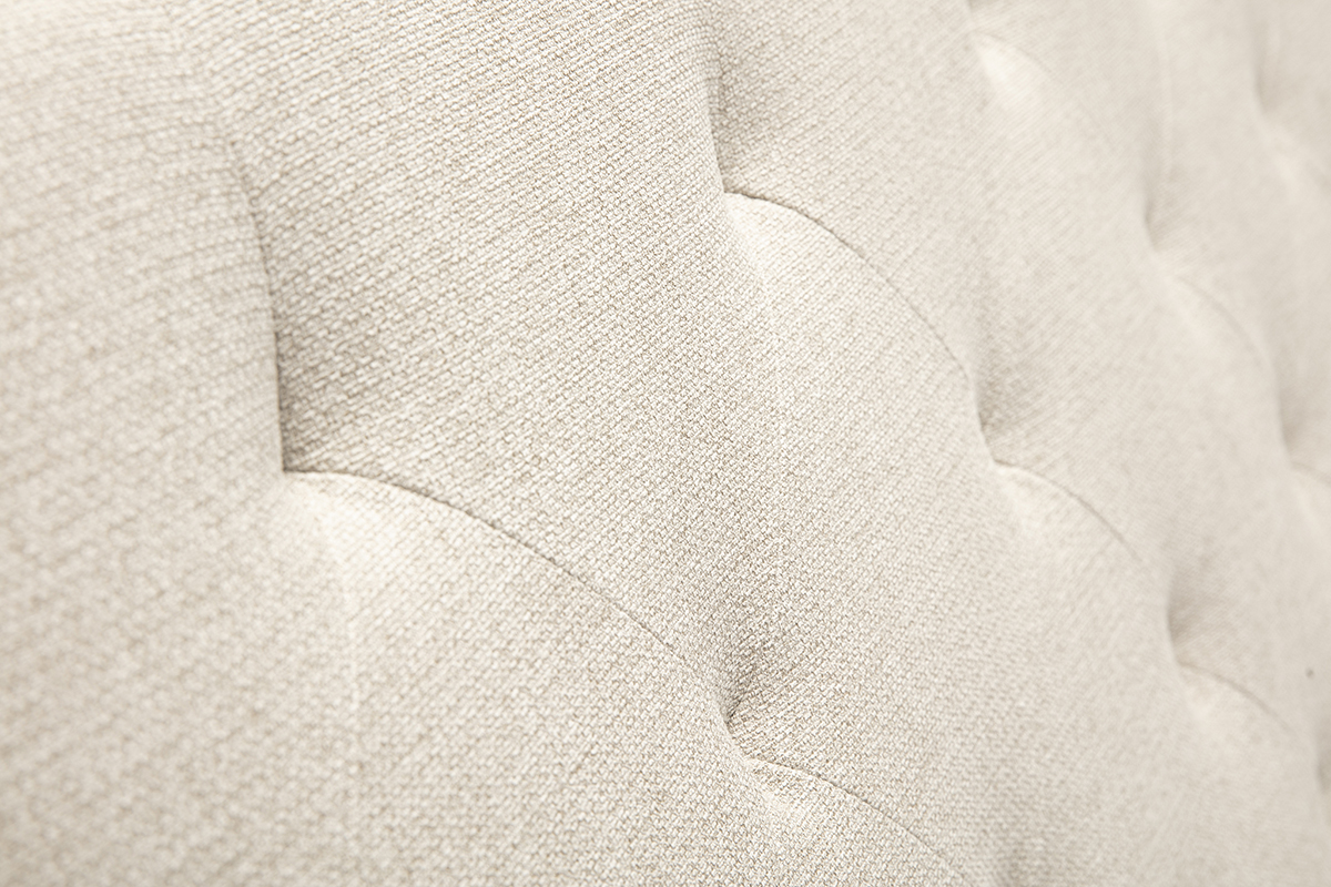 Tte de lit capitonne en tissu naturel L160 cm ENGUERRAND