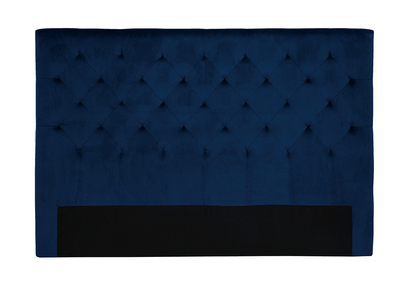 Tête de lit capitonnée en tissu velours bleu nuit L160 cm ENGUERRAND