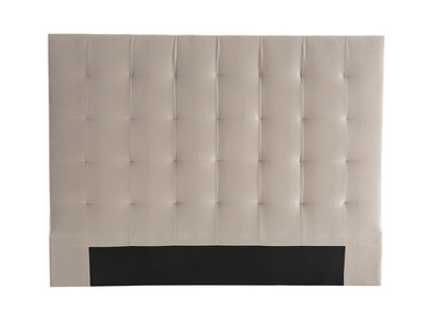 Tête de lit capitonnée en tissu velours taupe L160 cm HALCIONA