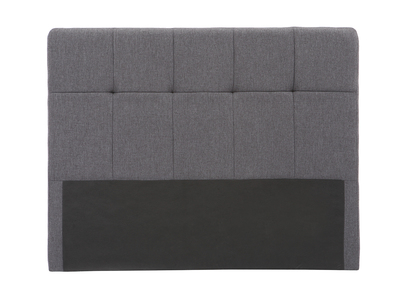 T&ecirc;te de lit classique tissu gris fonc&eacute; 140 cm CLOVIS
