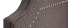 Tête de lit cloutée en tissu gris foncé L166 cm BARDOT