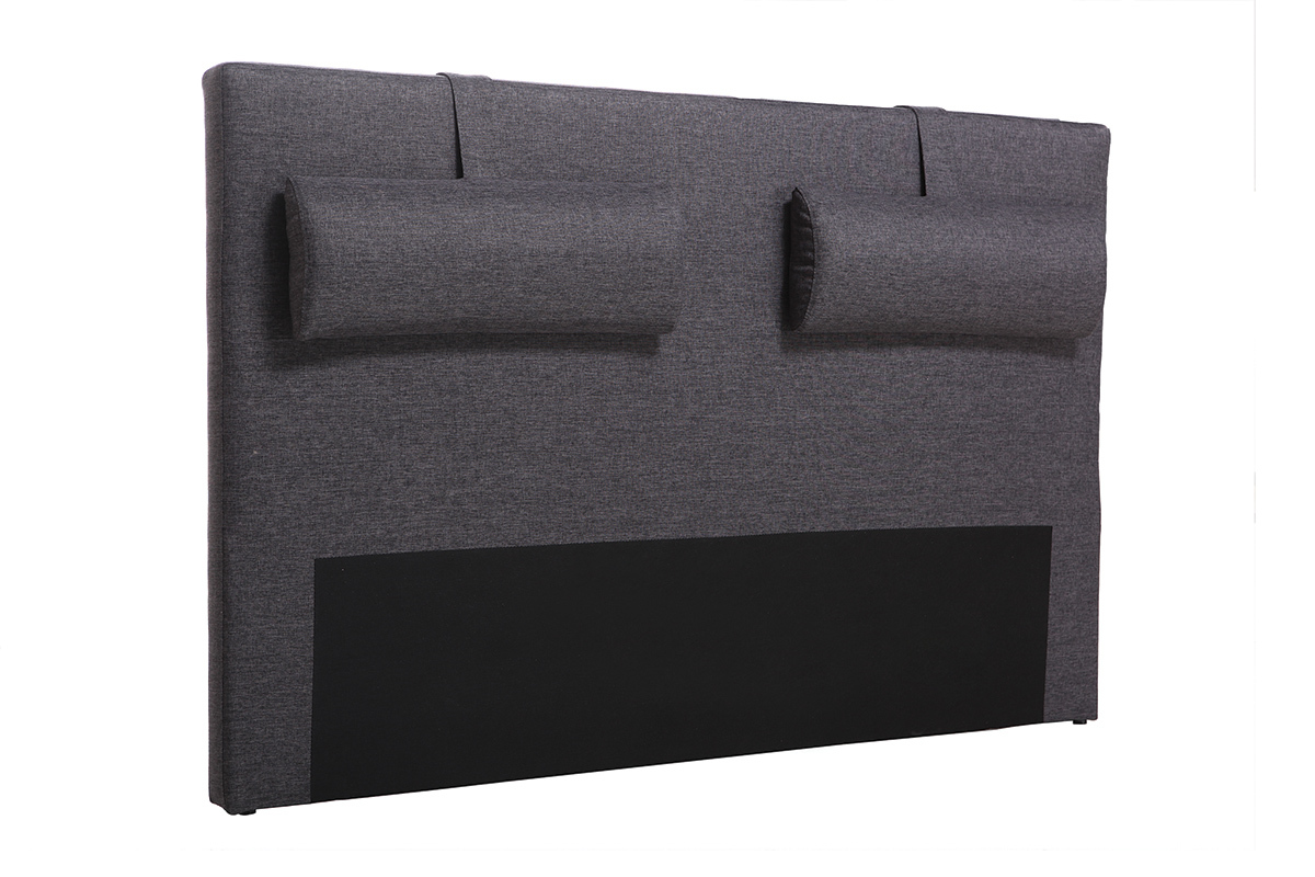 T�te de lit design gris fonc� 150 cm LORRY