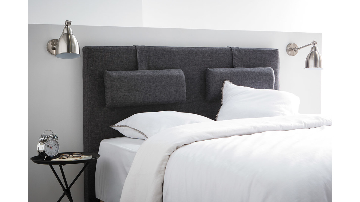 Tête de lit design gris foncé 150 cm LORRY