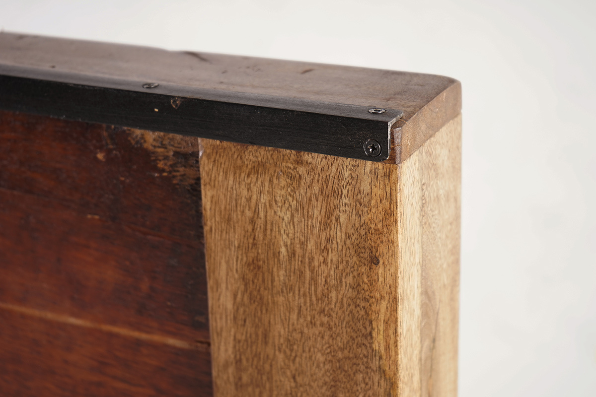 T�te de lit en bois recycl� 170 cm MADRAS