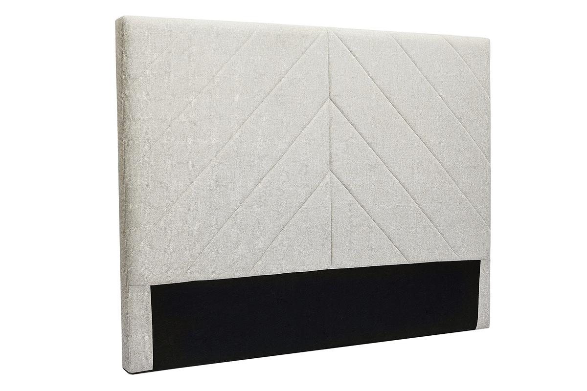 Tte de lit en tissu beige L160 cm AVAH