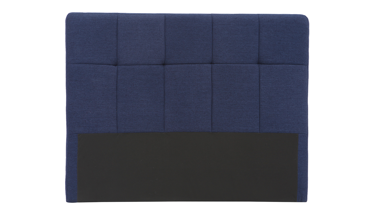 Tête de lit en tissu bleu foncé L160 cm CLOVIS