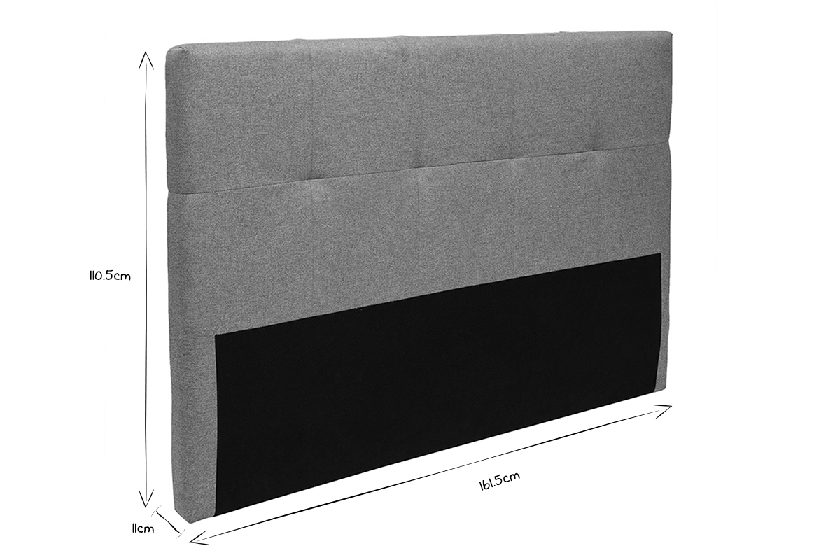 T�te de lit en tissu effet velours textur� terracotta L160 cm CLOVIS