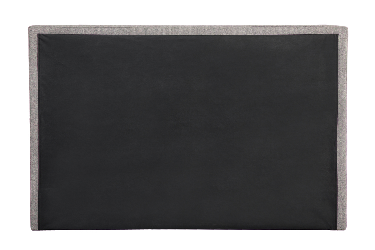 T�te de lit en tissu gris clair 170 cm LUTECE
