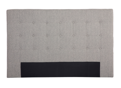 T&ecirc;te de lit en tissu gris clair 170 cm LUTECE