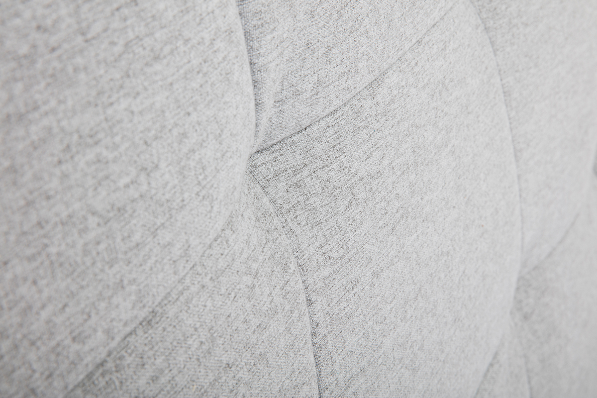 Tte de lit en tissu gris clair L150 cm SUKA
