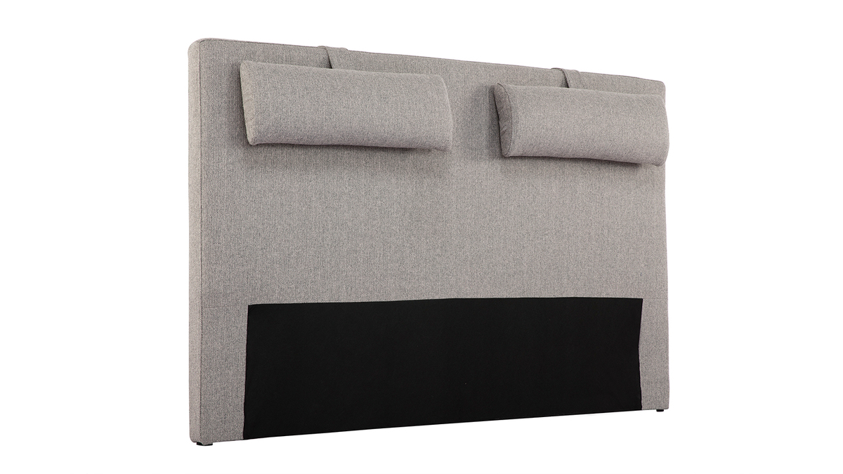Tête de lit en tissu gris clair L170 cm LORRY - Miliboo & Stéphane Plaza