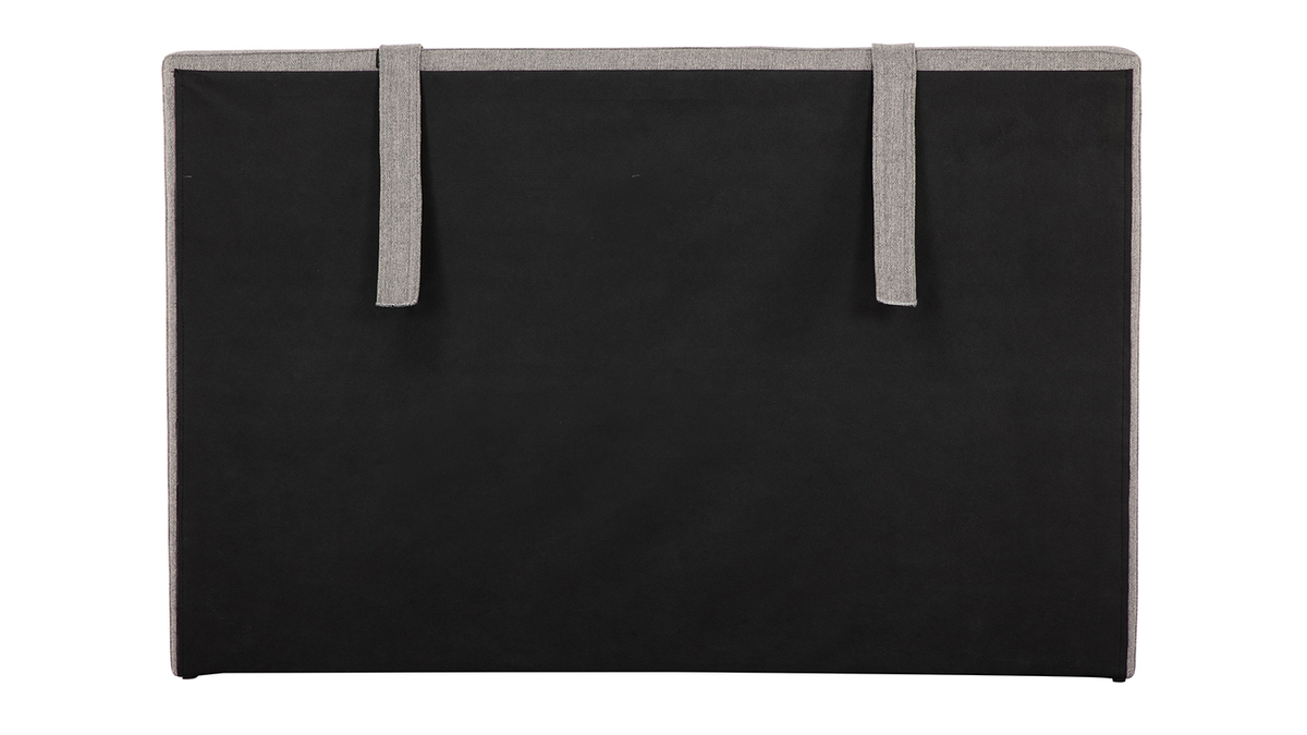 Tête de lit en tissu gris clair L170 cm LORRY - Miliboo & Stéphane Plaza
