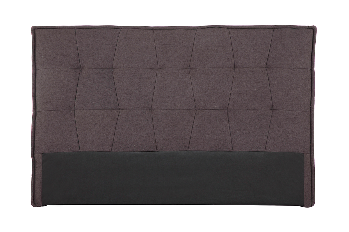 Tte de lit en tissu gris fonc L170 cm SUKA