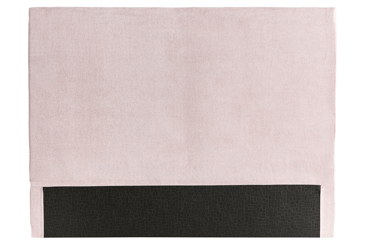 T�te de lit en tissu rose poudr� 160 cm ZORYA