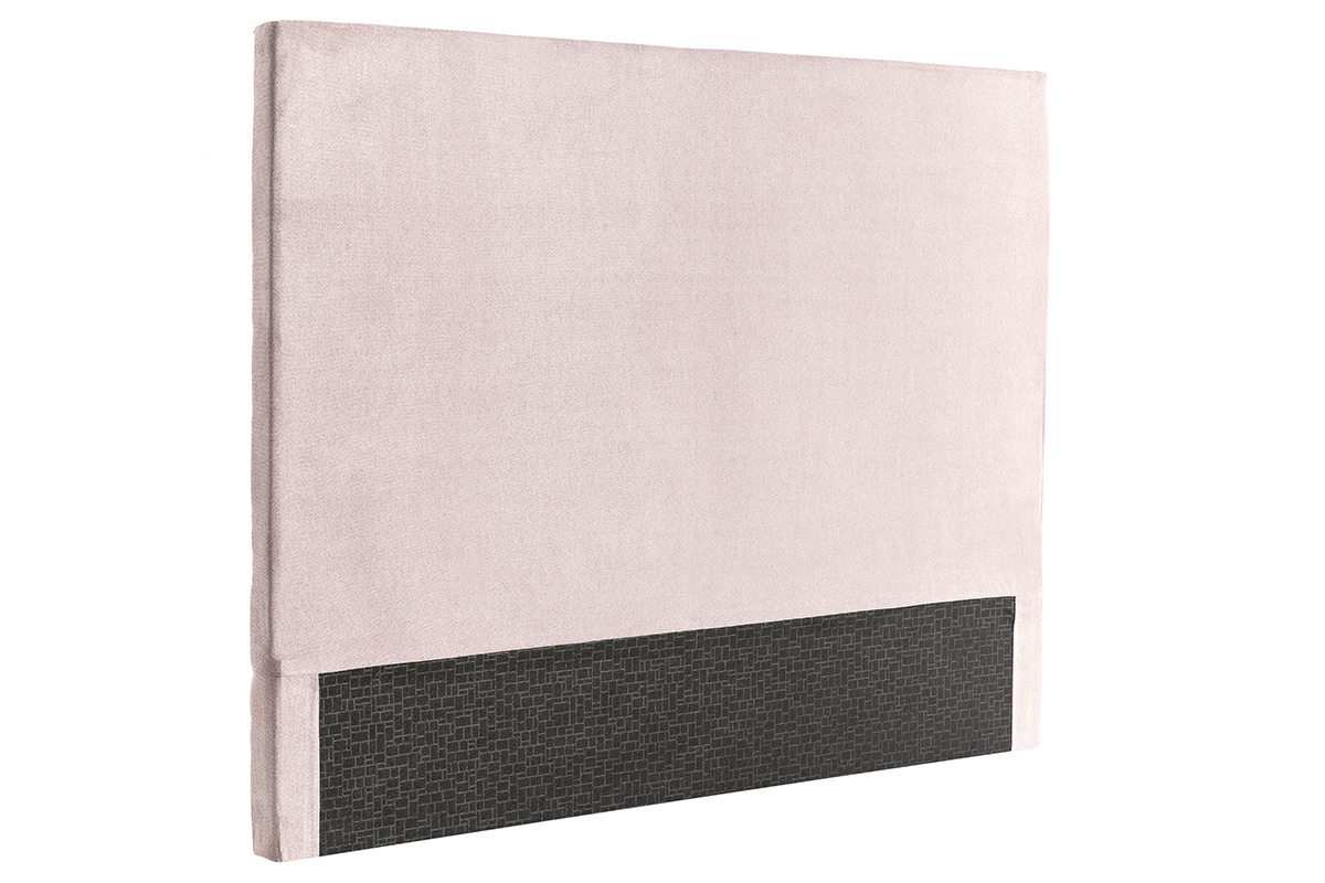 T�te de lit en tissu rose poudr� 160 cm ZORYA