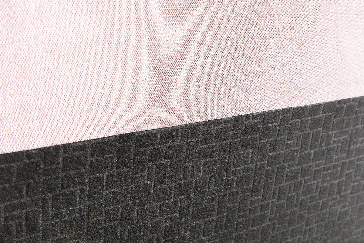 T�te de lit en tissu rose poudr� 160 cm ZORYA