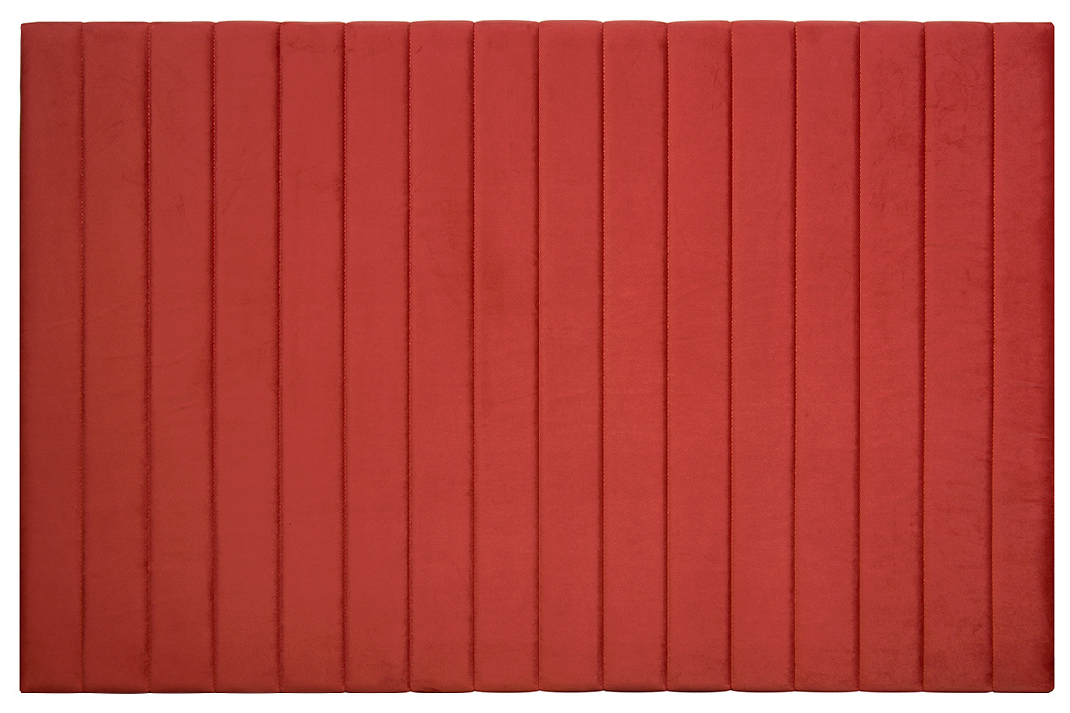 T�te de lit en tissu velours terracotta L170 cm NEHA