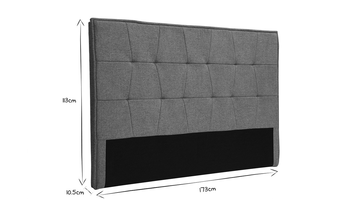 Tête de lit en tissu vert céladon L170 cm SUKA