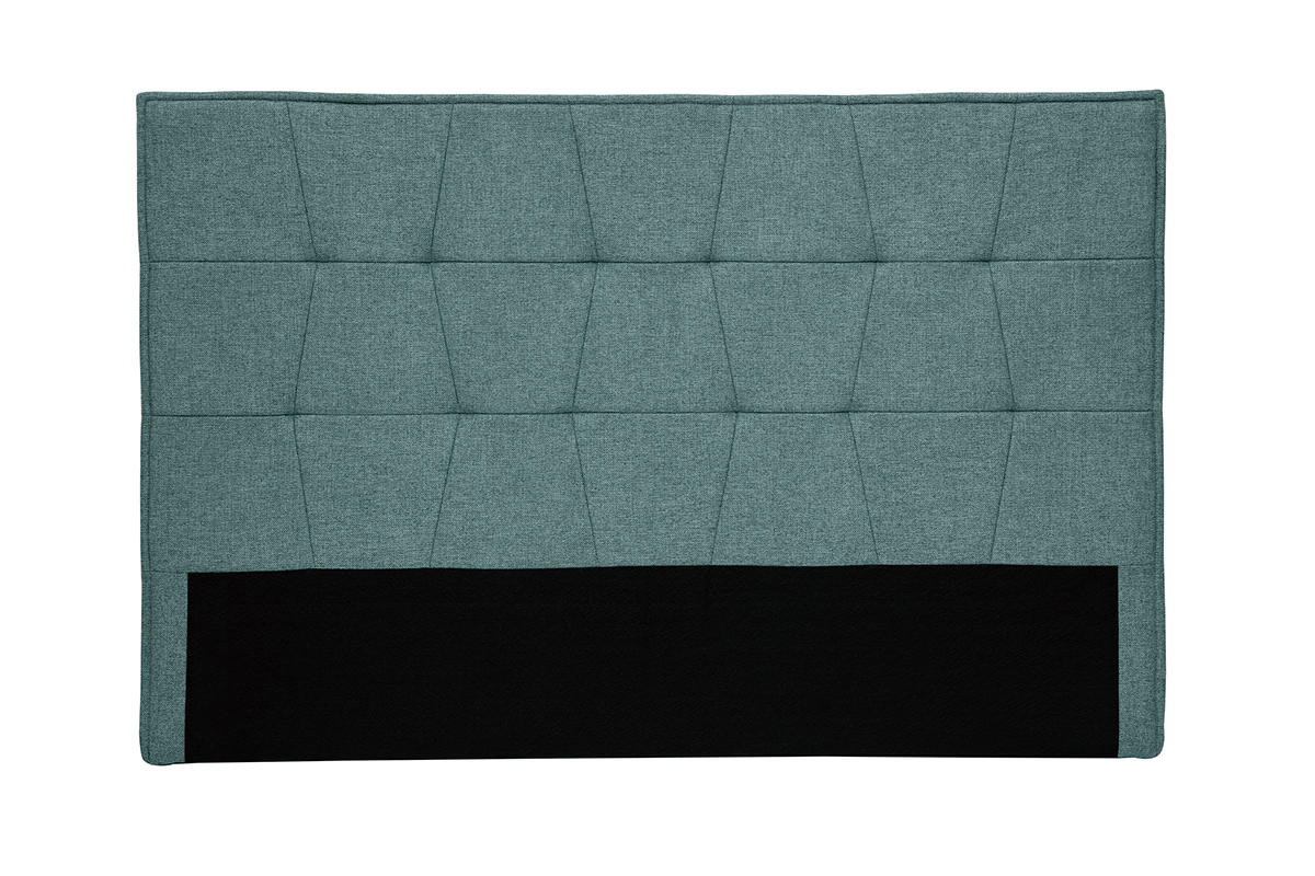 T�te de lit en tissu vert de gris L170 cm SUKA