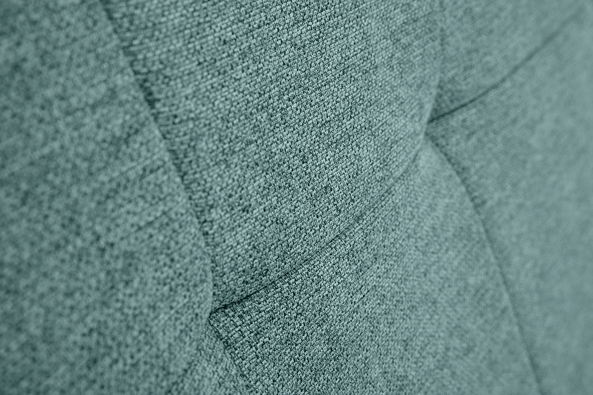 T�te de lit en tissu vert de gris L170 cm SUKA