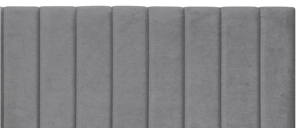 Tête de lit en velours gris L170 cm NEHA