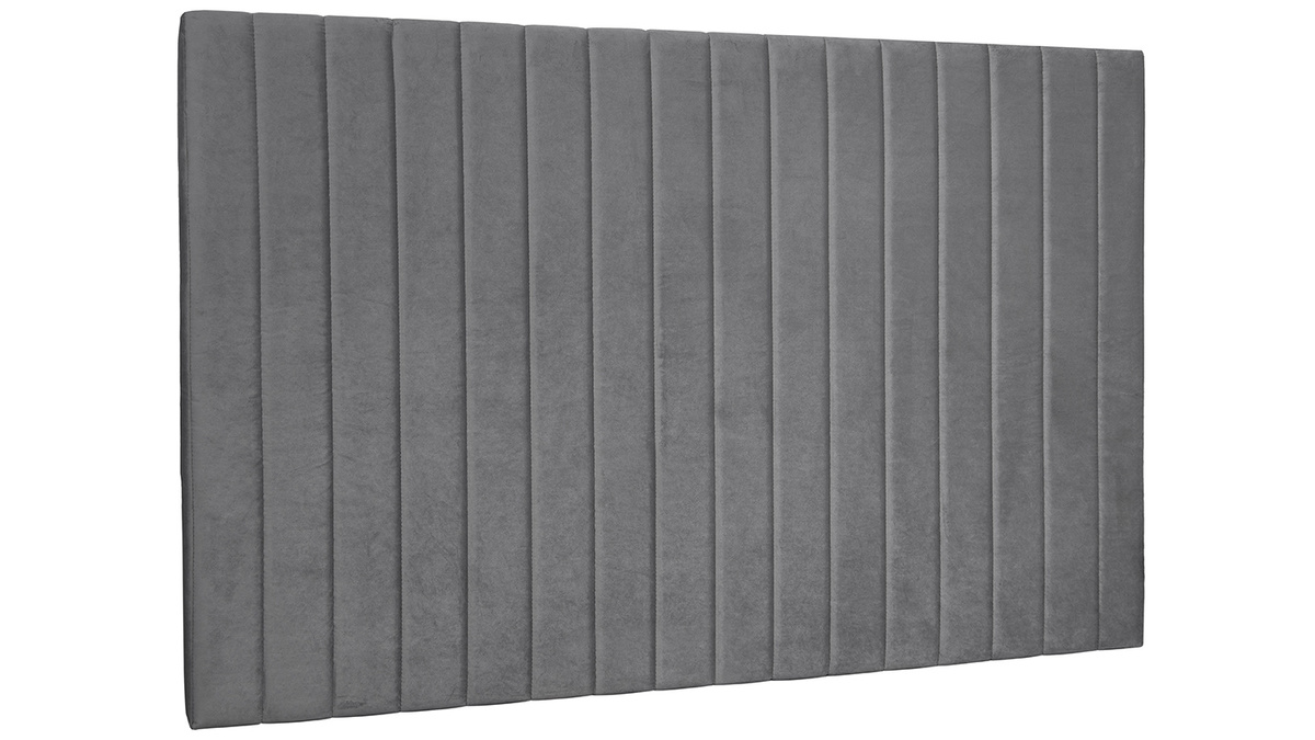 Tête de lit en velours gris L170 cm NEHA