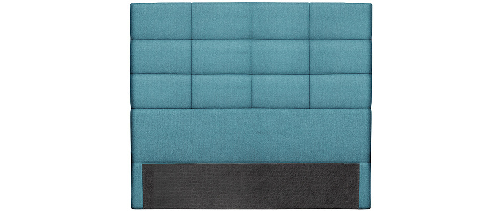 Tête de lit moderne en tissu bleu canard 160 cm ANATOLE