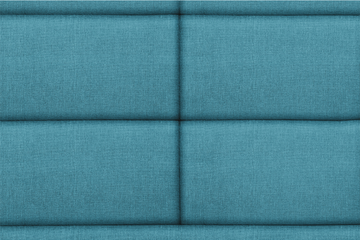 T�te de lit moderne en tissu bleu canard L160 cm ANATOLE