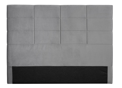 T&ecirc;te de lit moderne en velours gris 160 cm ANATOLE