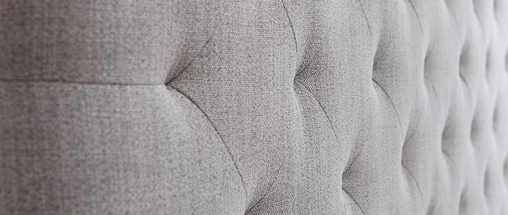 Tête de lit tissu gris clair 140 cm ENGUERRAND