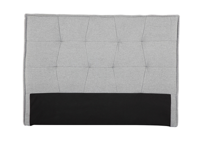 T&ecirc;te de lit tissu gris clair 150 cm SUKA