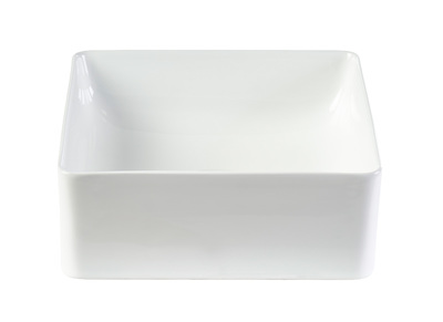 Vasque carr&eacute;e en c&eacute;ramique blanche L30.5 cm CLEMI