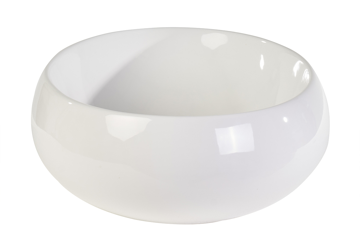 Vasque ovale en c�ramique blanche L60.5 cm GALEA