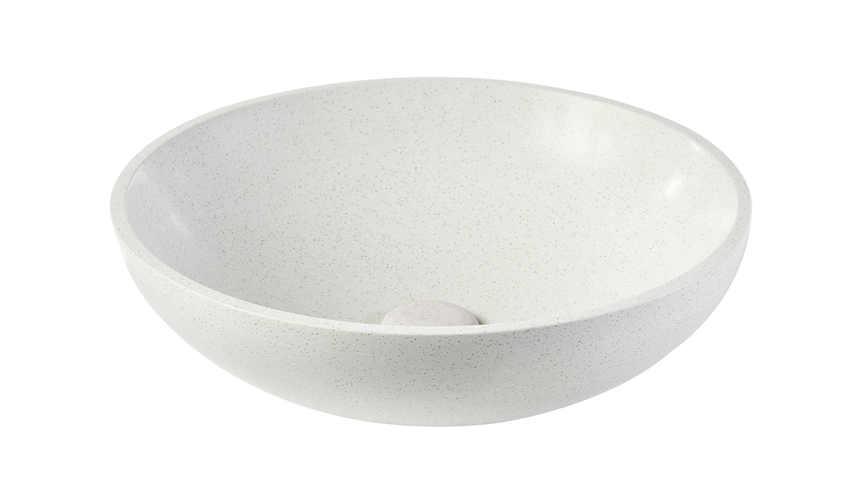 Vasque ronde en terrazzo gris D40 cm LAORA